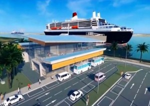 Concept design for the planned mega-cruise ship terminal