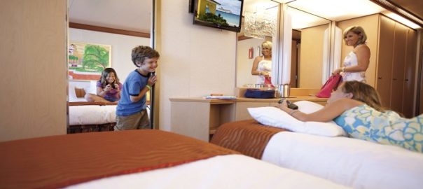 Interconnecting cabin on Carnival Spirit